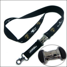 Hebilla de inserción de metal Custom Silkscreen Sprint Logo Lanyard con correas de cuello